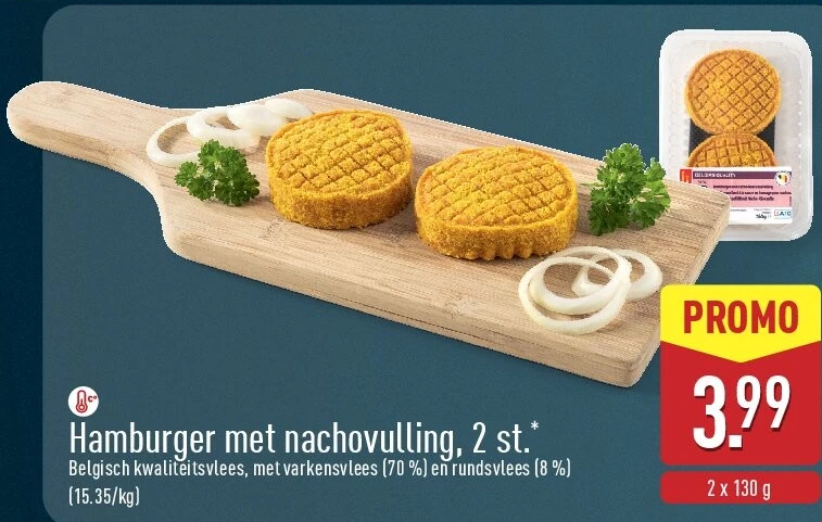 Hamburger met nachovulling, 2st.