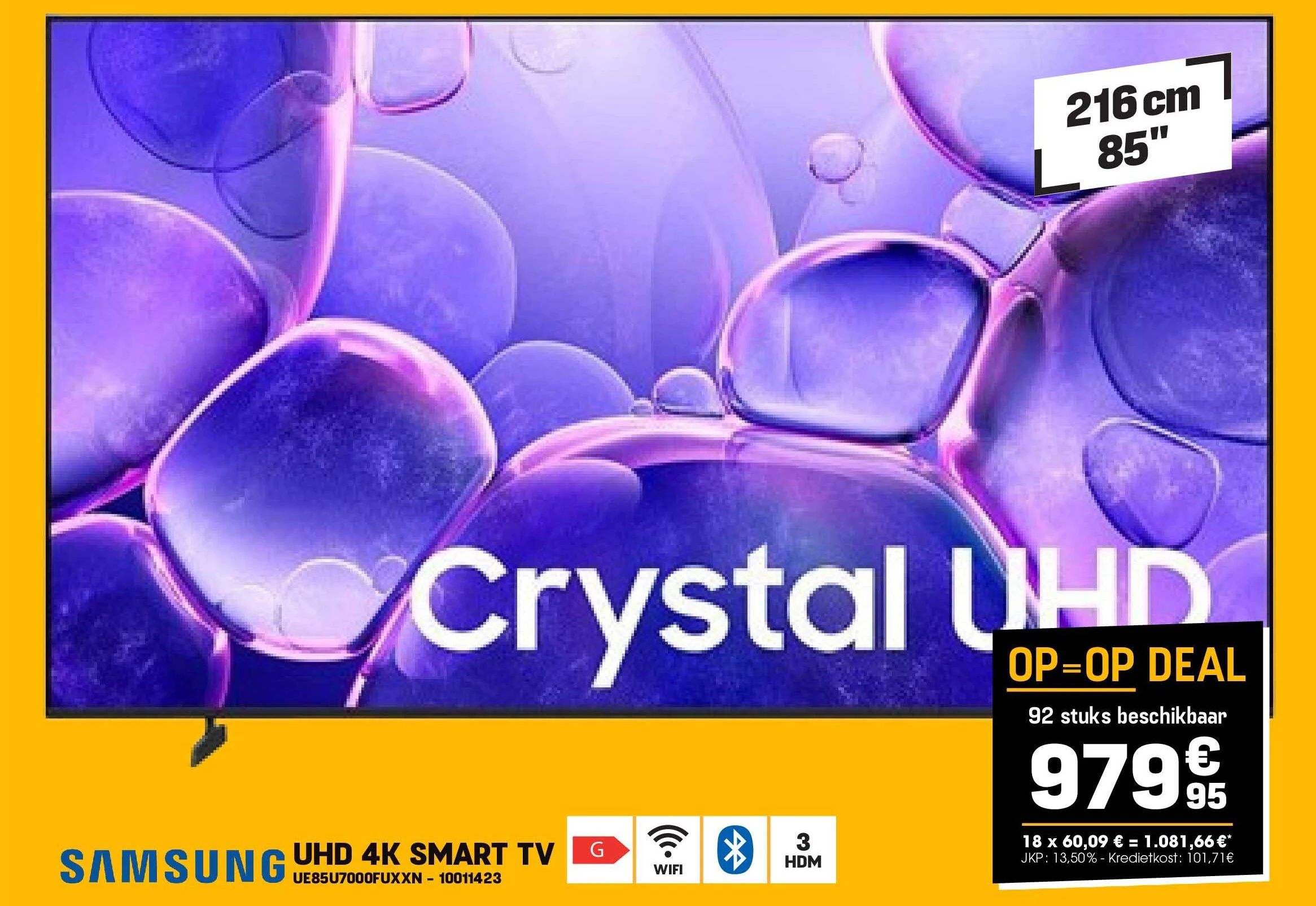 Samsung UHD 4K SMART TV UE85U7000FUXXN