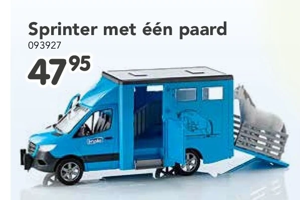 Sprinter met één paard