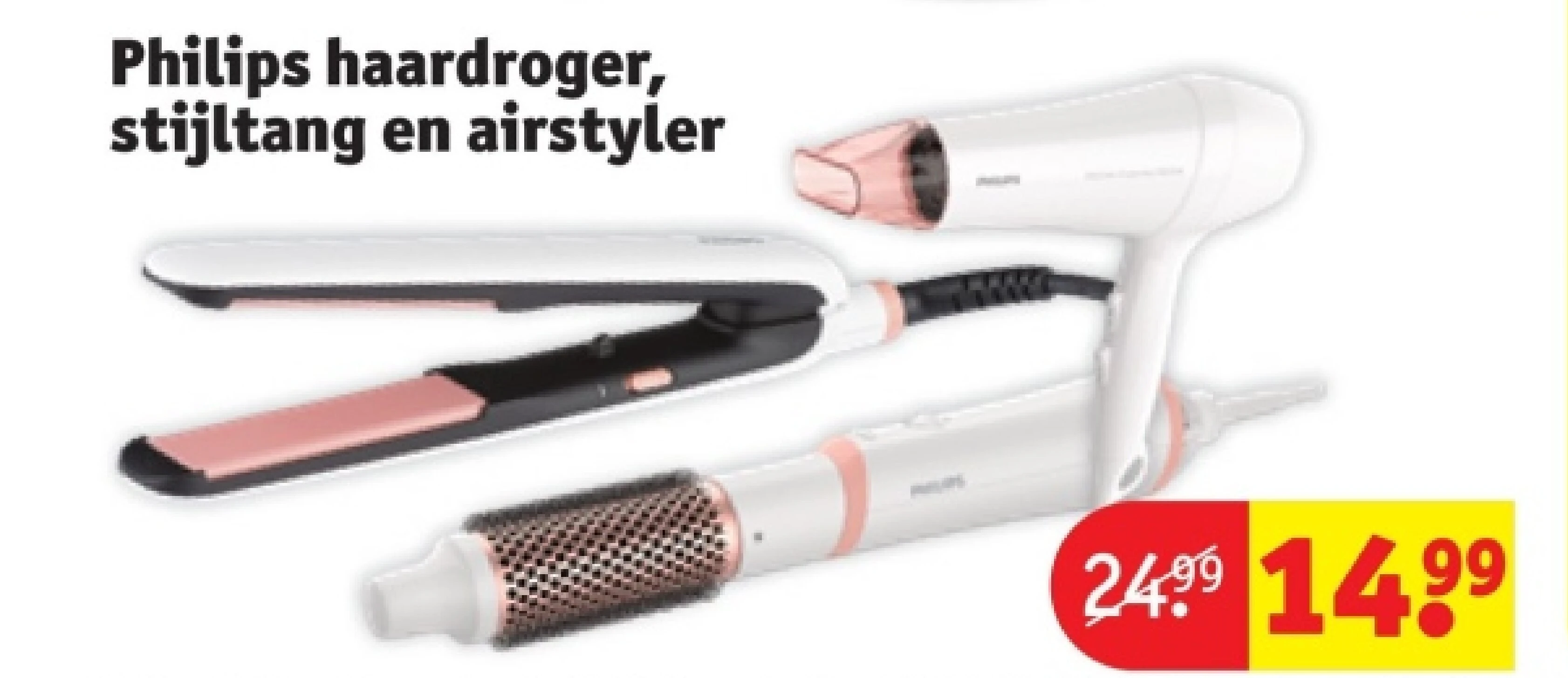 Philips haardroger, stijltang en airstyler