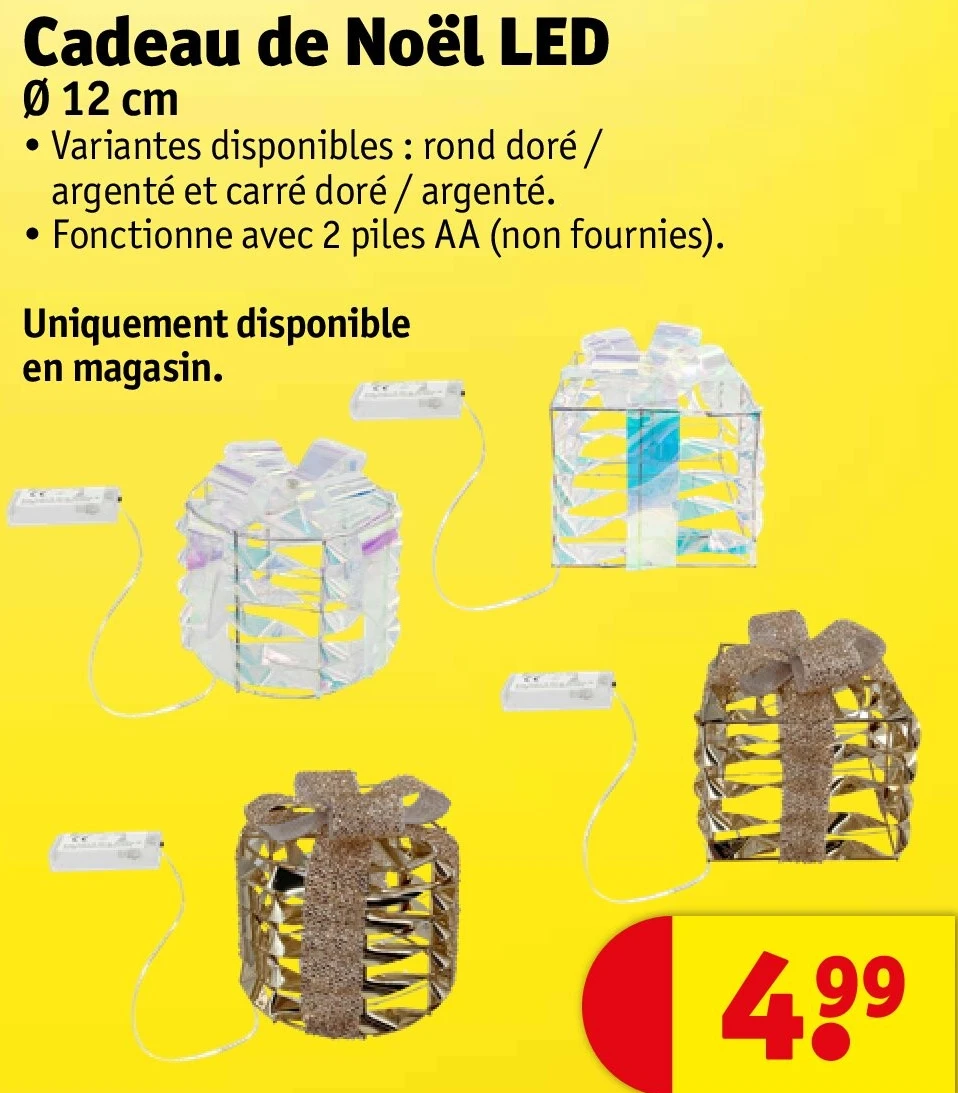 Cadeau de Noël LED Ø 12 cm