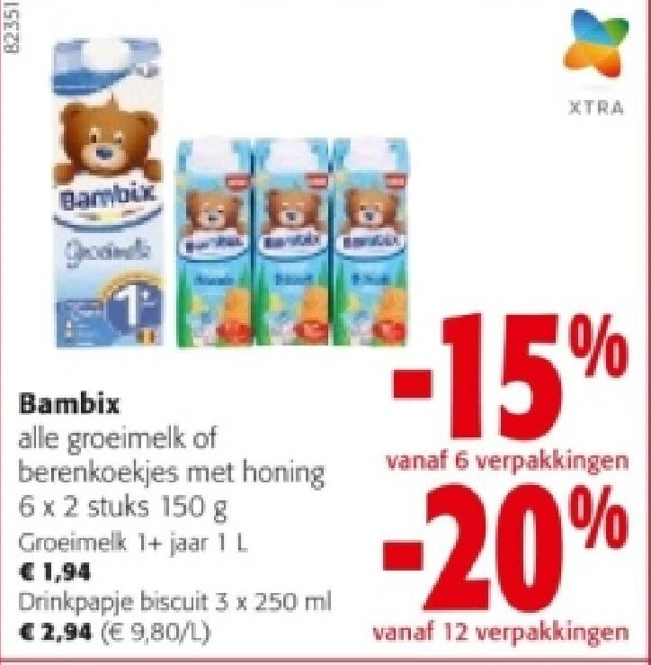 Bambix Groeimelk 1+ jaar 1 L