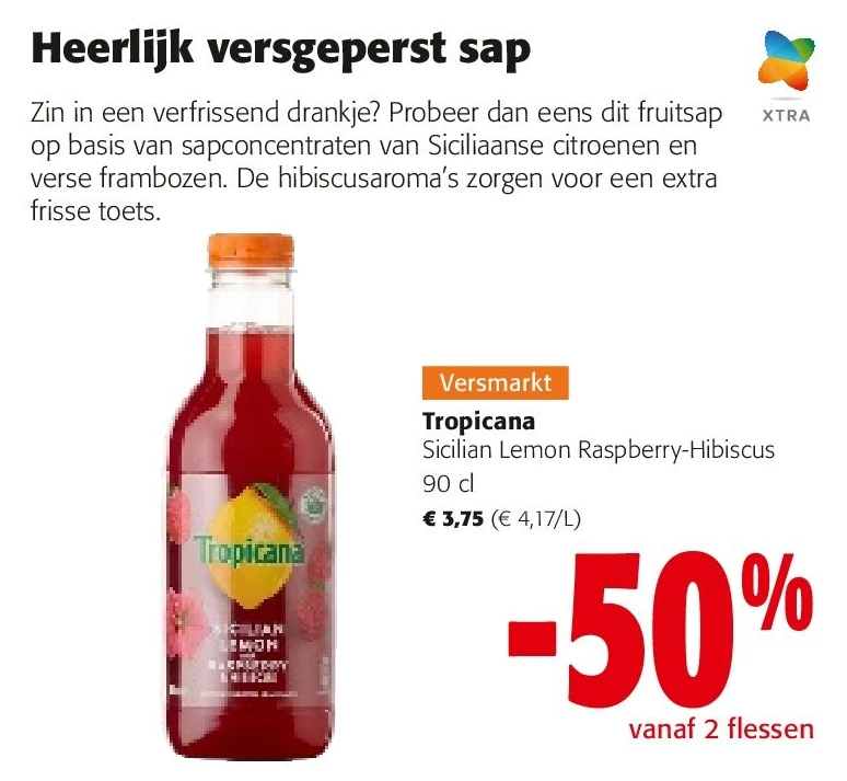Tropicana Sicilian Lemon Raspberry-Hibiscus 90 cl