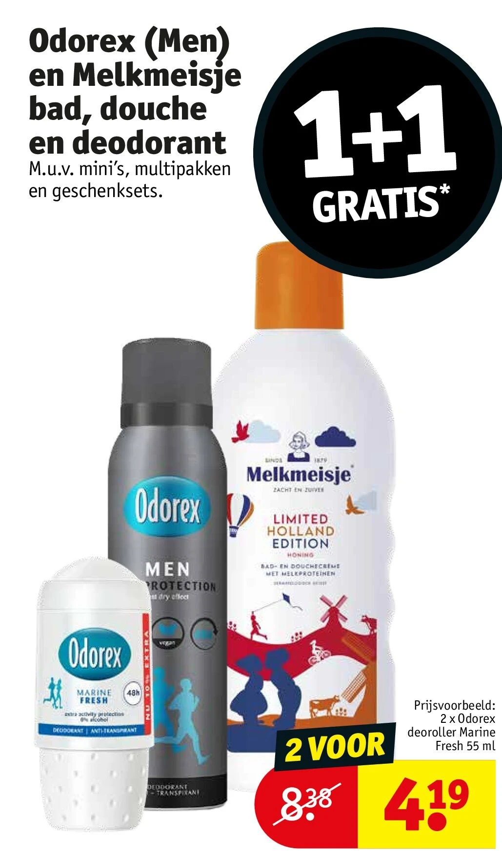 Odorex (Men) en Melkmeisje bad, douche en deodorant