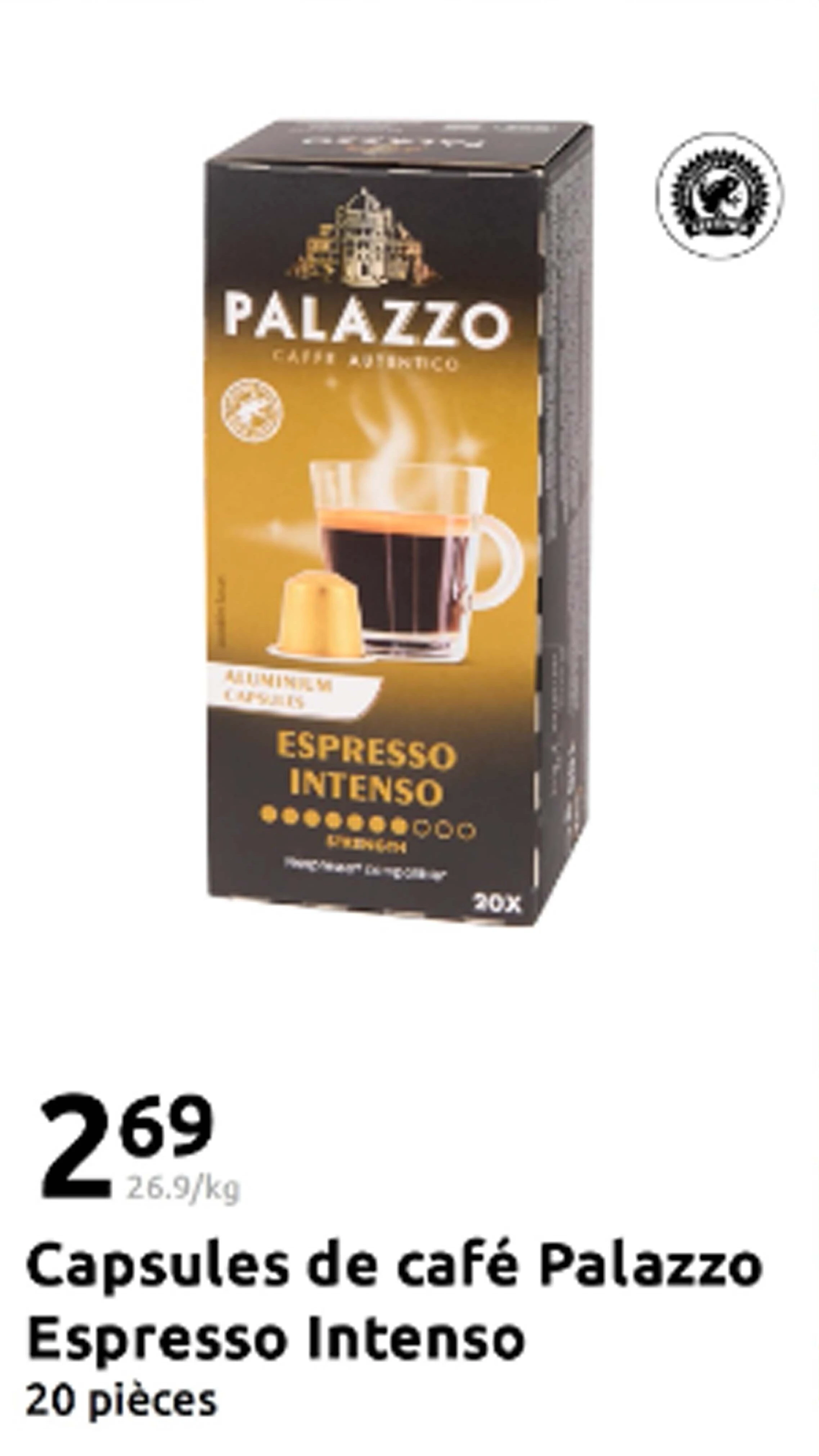 Capsules de café Palazzo Espresso Intenso