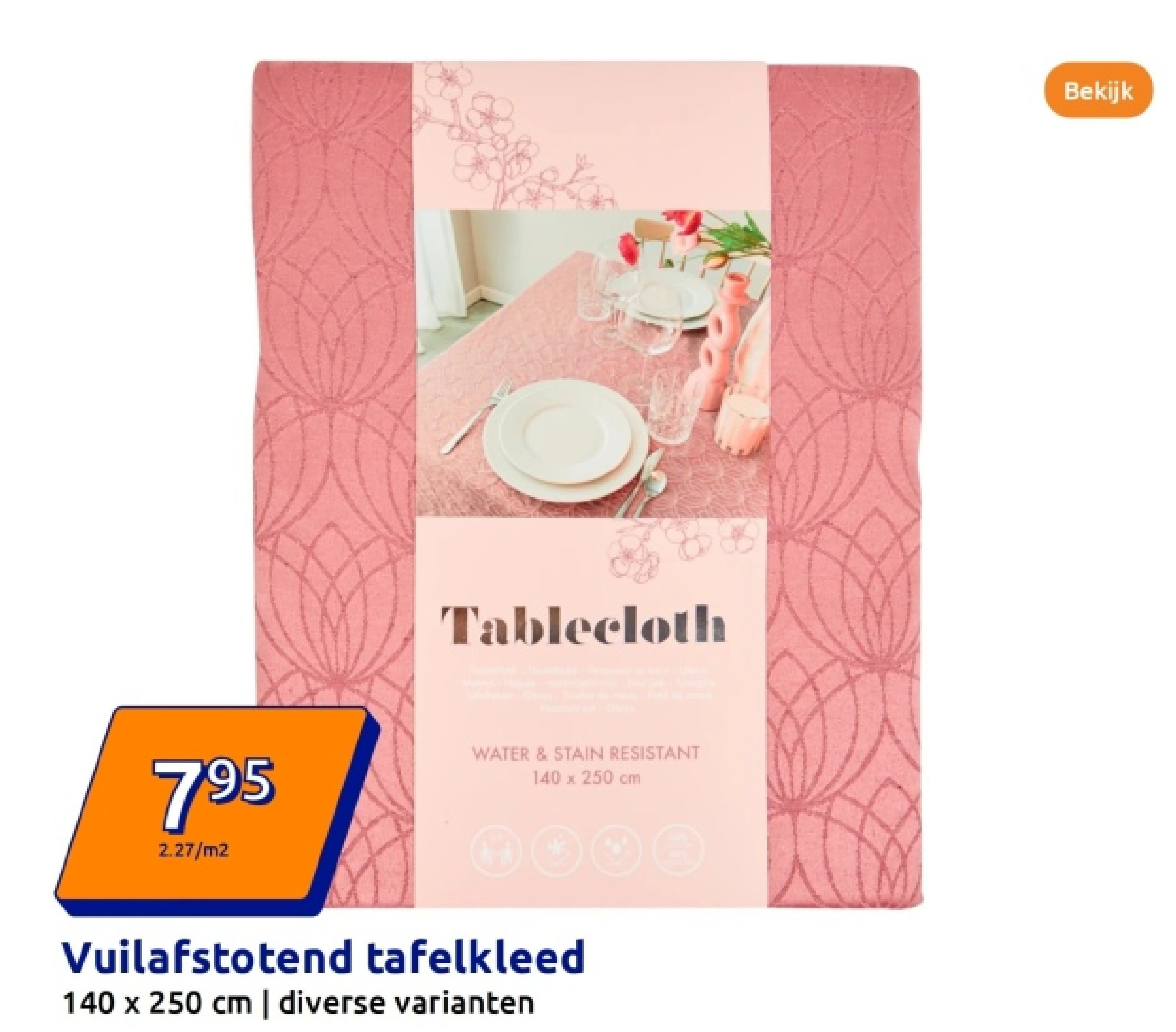 Vuilafstotend tafelkleed
