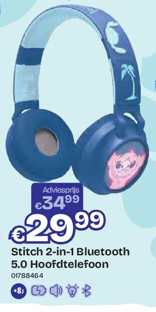 Stitch 2-in-1 Bluetooth 5.0 Hoofdtelefoon