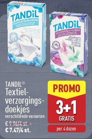 Textiel- verzorgings- doekjes
