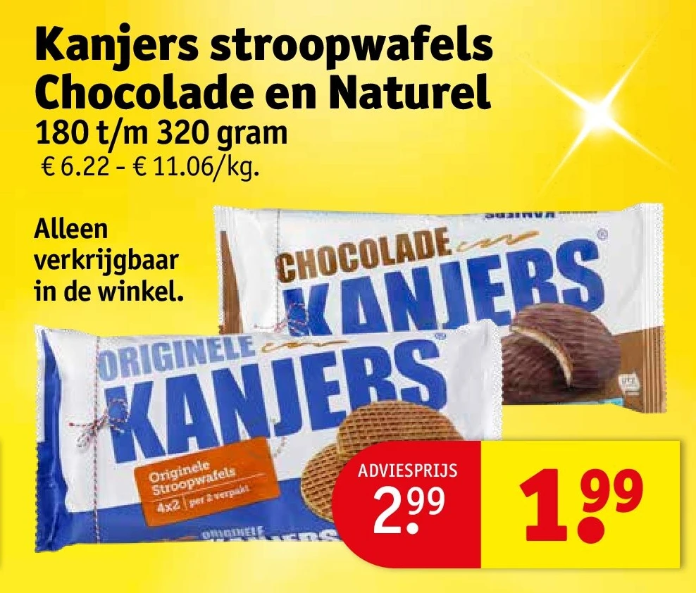 Kanjers stroopwafels Chocolade en Naturel
