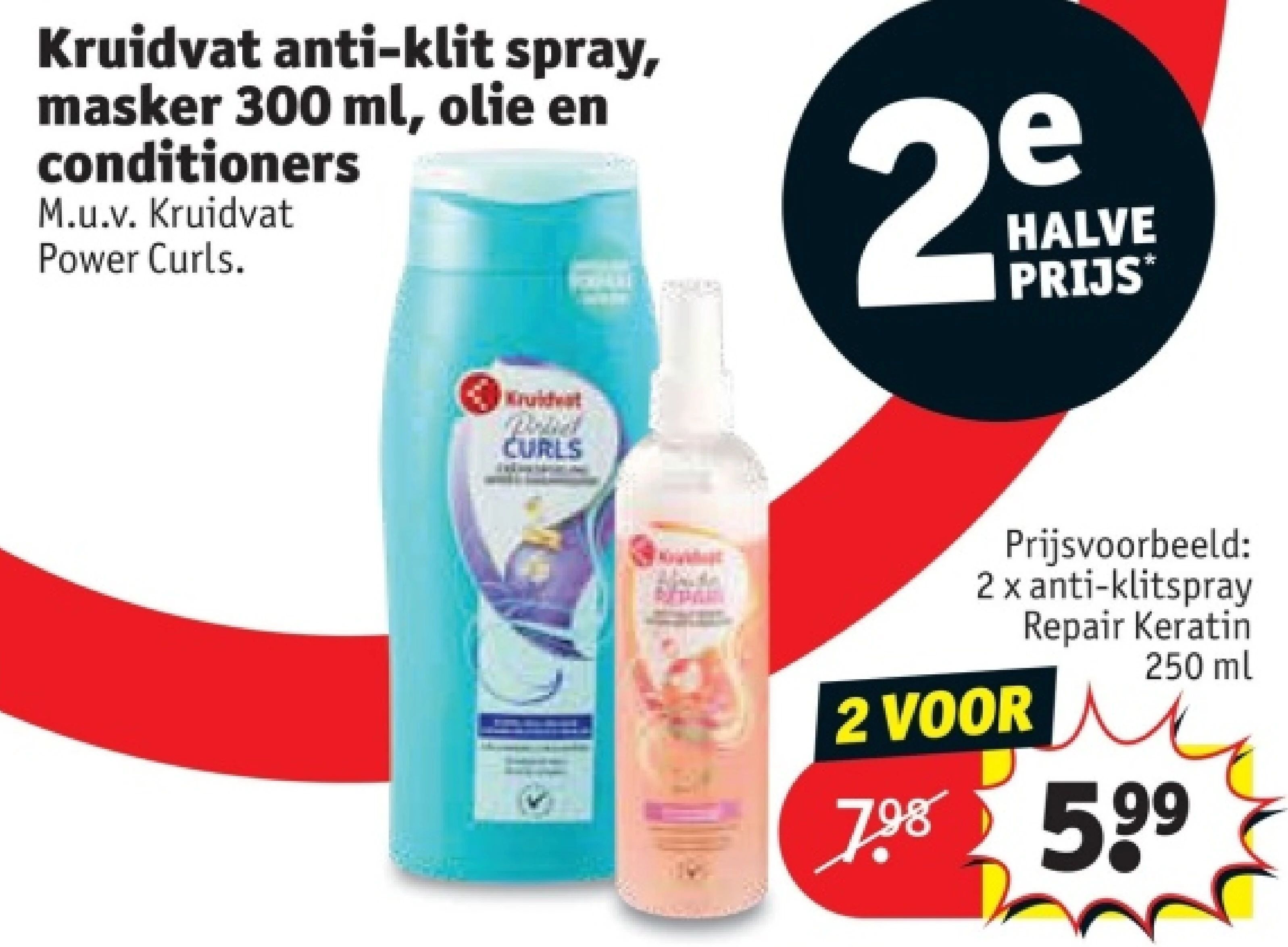 Kruidvat anti-klit spray, masker 300 ml, olie en conditioners