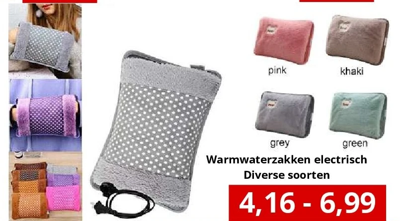 Warmwaterzakken electrisch Diverse soorten