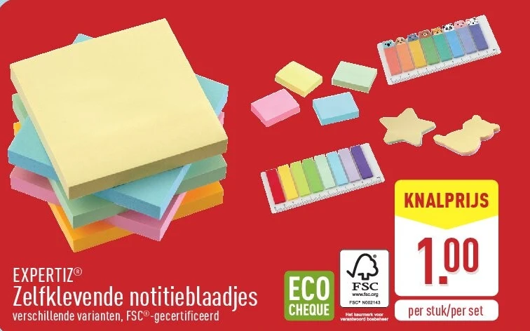 Zelfklevende notitieblaadjes