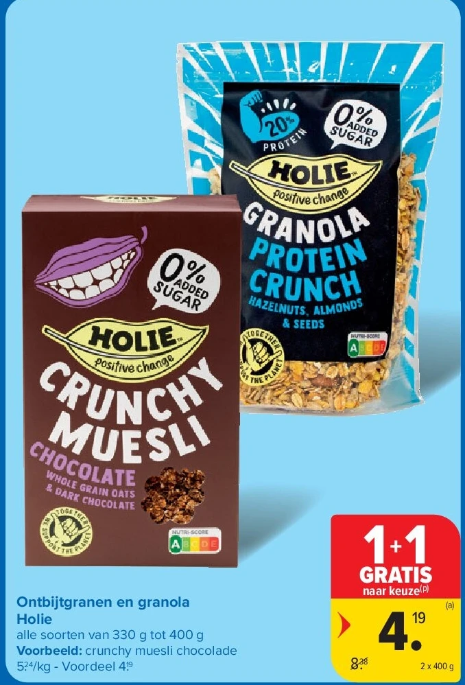 Ontbijtgranen en granola Holie