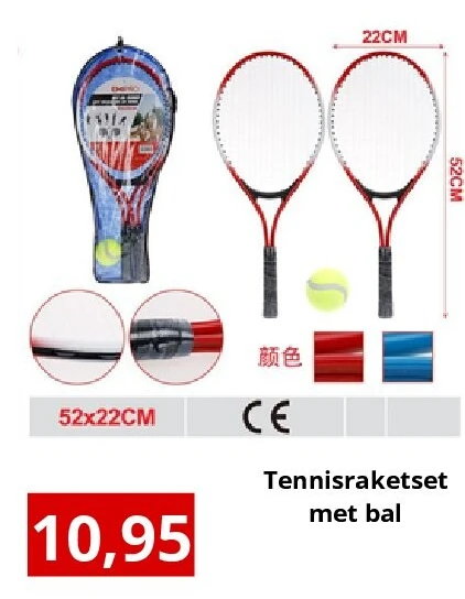 Tennisraketset met bal