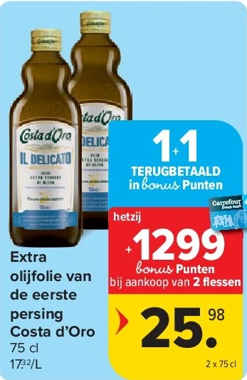 Extra olijfolie van de eerste persing Costa d’Oro