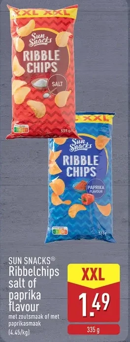 Ribbelchips salt of paprika flavour