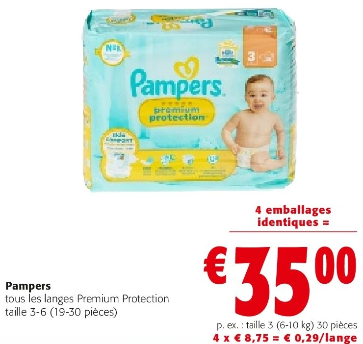 Pampers tous les langes Premium Protection
