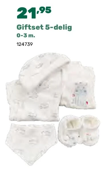 Giftset 5-delig 0-3 m.