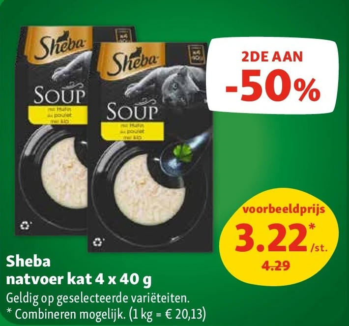 Sheba natvoer kat 4 x 40 g