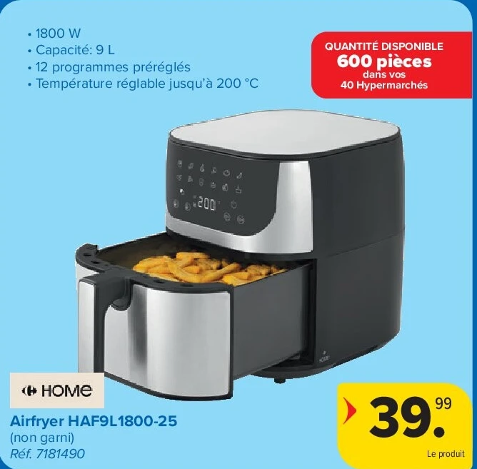 HOME Airfryer HAF9L1800-25