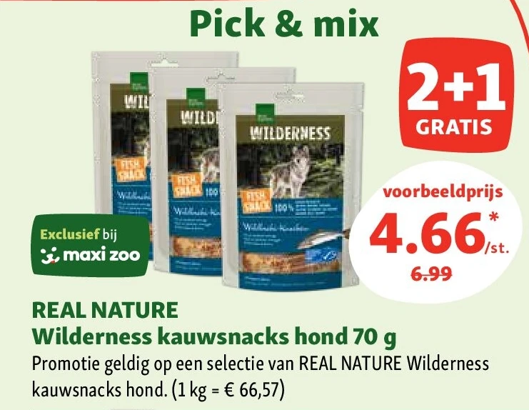 REAL NATURE Wilderness kauwsnacks hond 70 g