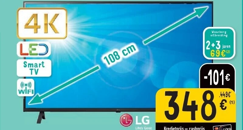 LG LED-TV 43UR74006LB 108 CM