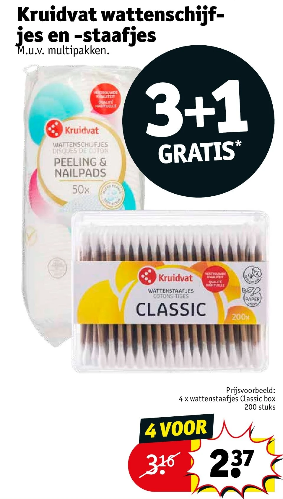 Kruidvat wattenschijfjes en -staafjes