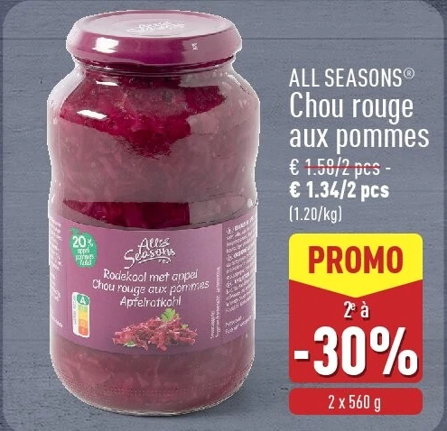 Chou rouge aux pommes