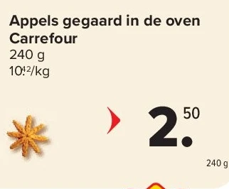 Appels gegaard in de oven Carrefour
