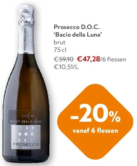 Prosecco D.O.C. ‘Bacio della Luna’ brut 75 cl