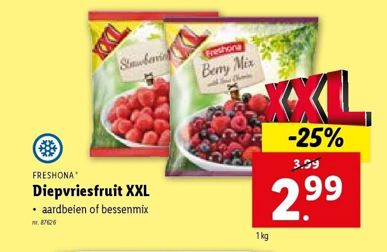 Diepvriesfruit XXL