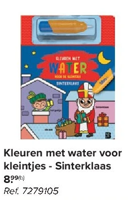 Kleuren met water voor kleintjes - Sinterklaas