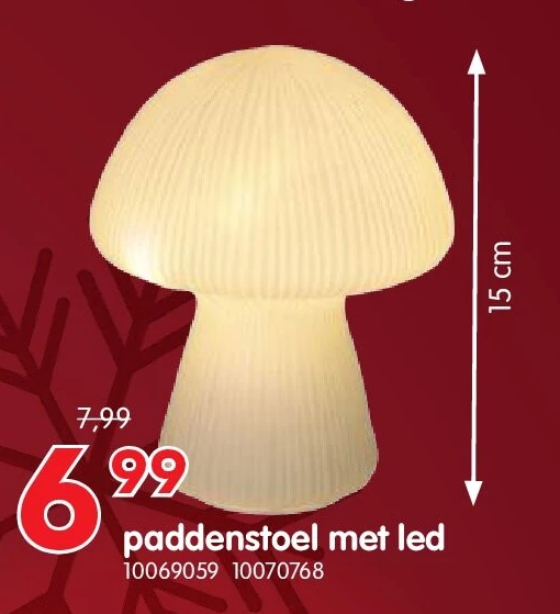paddenstoel met led