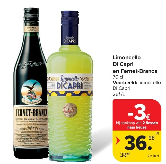 Limoncello Di Capri en Fernet-Branca