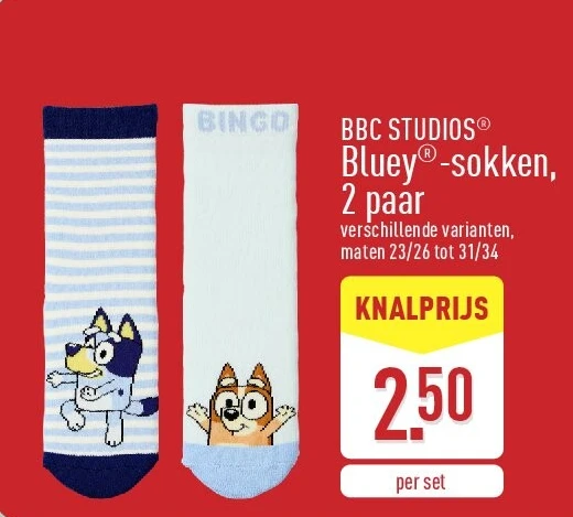 Bluey®-sokken, 2paar