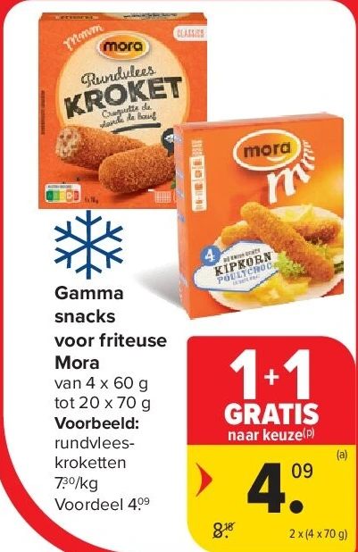 Gamma snacks voor friteuse Mora