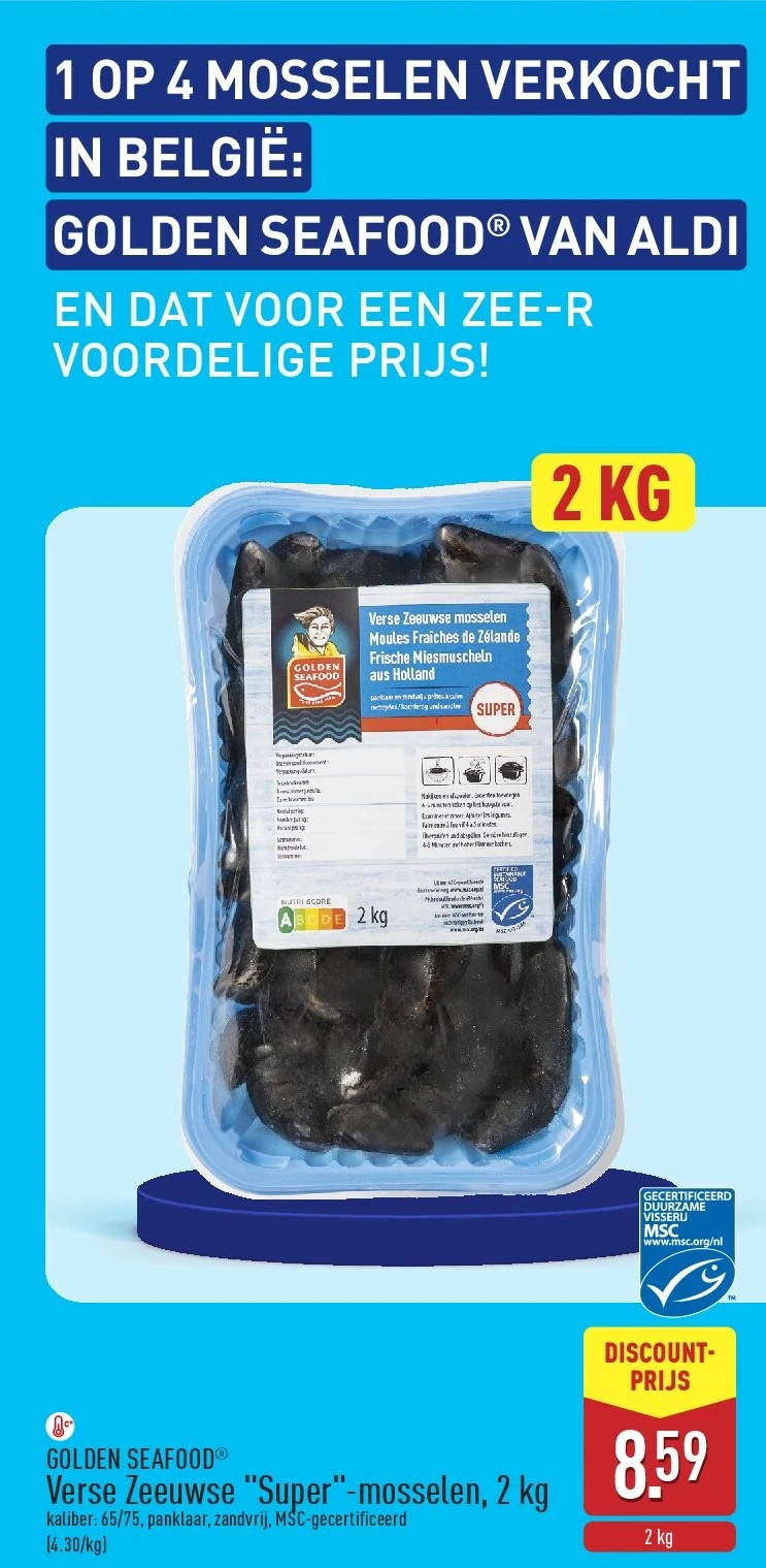 Verse Zeeuwse "Super"-mosselen, 2 kg