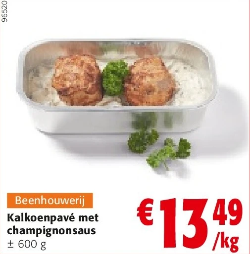 Kalkoenpavé met champignonsaus