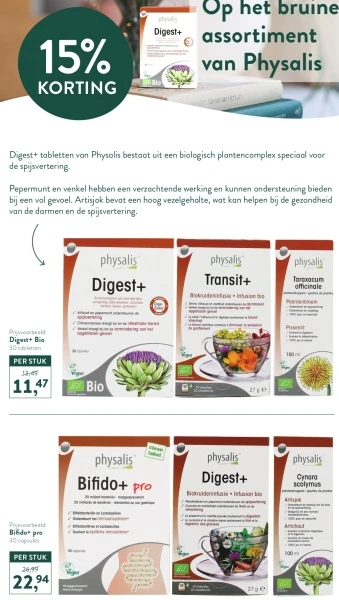 15% KORTING Op het bruine assortiment van Physalis