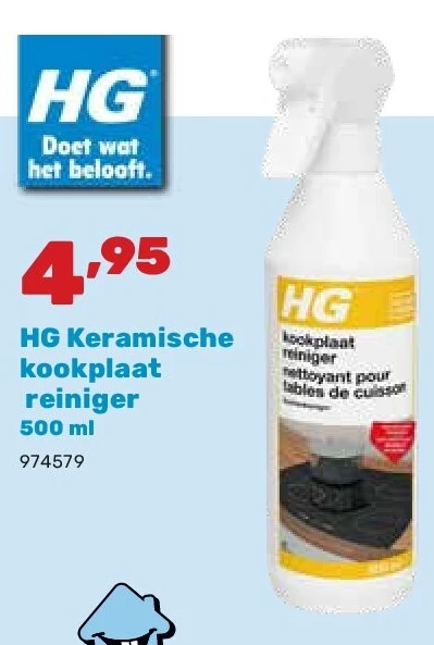HG Keramische kookplaat reiniger 500 ml