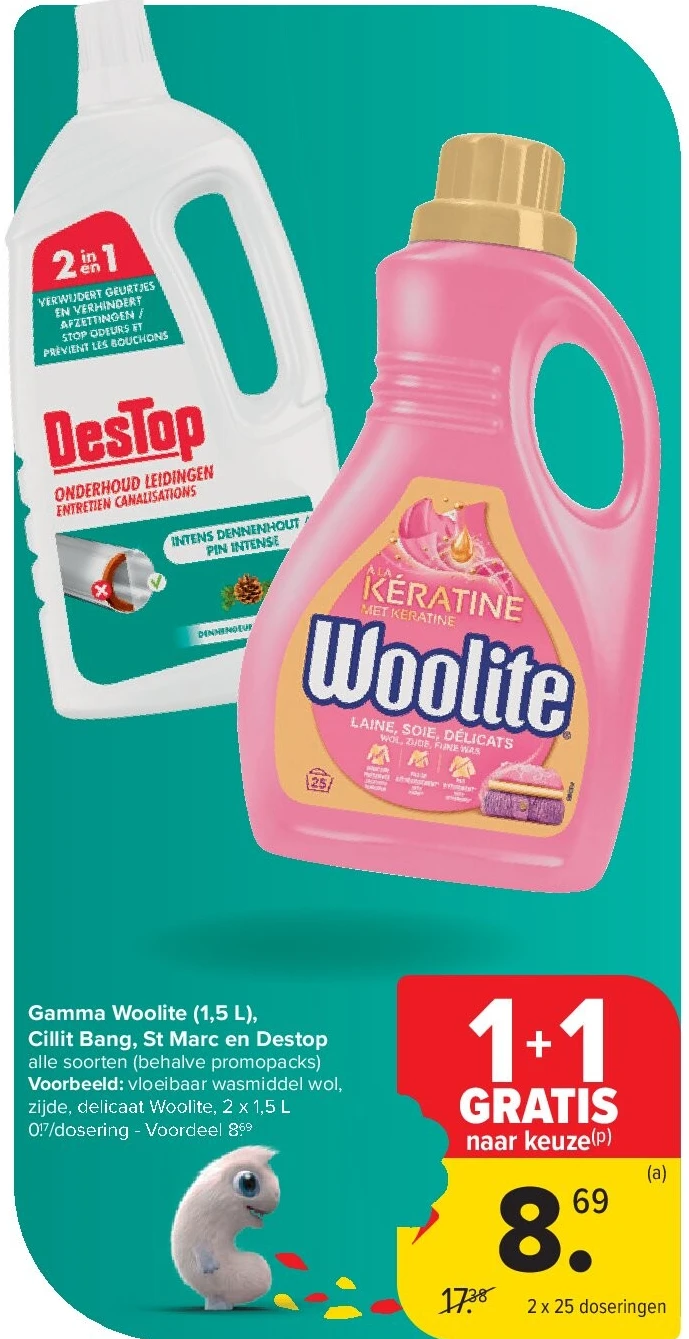 Gamma Woolite (1,5 L), Cillit Bang, St Marc en Destop