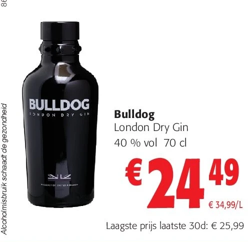 Bulldog London Dry Gin 40 % vol 70 cl