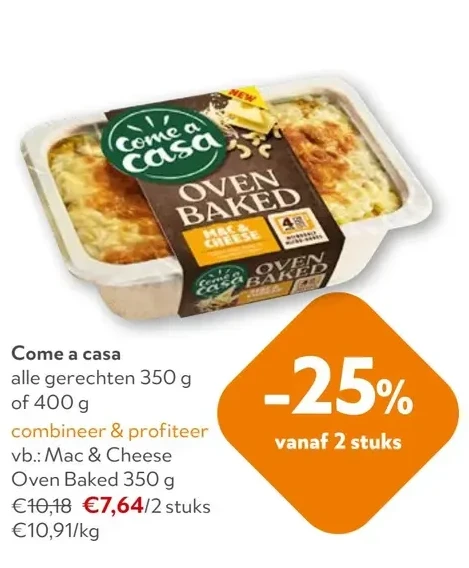Come a casa Mac & Cheese Oven Baked 350 g