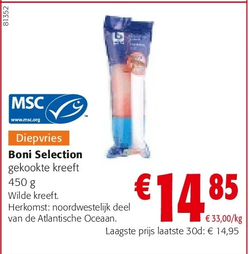 Boni Selection gekookte kreeft 450 g