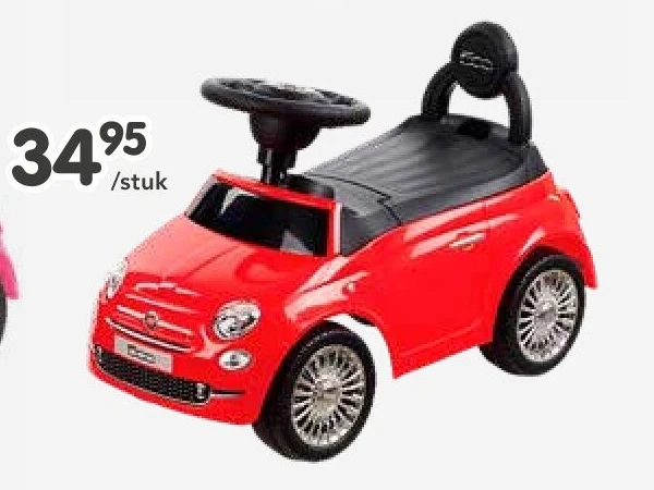 FIAT 500 met geluid (61x28x38cm) rood