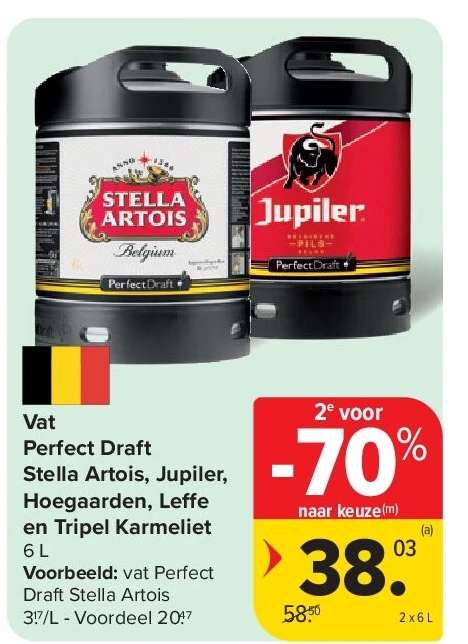 Vat Perfect Draft Stella Artois, Jupiler, Hoegaarden, Leffe en Tripel Karmeliet