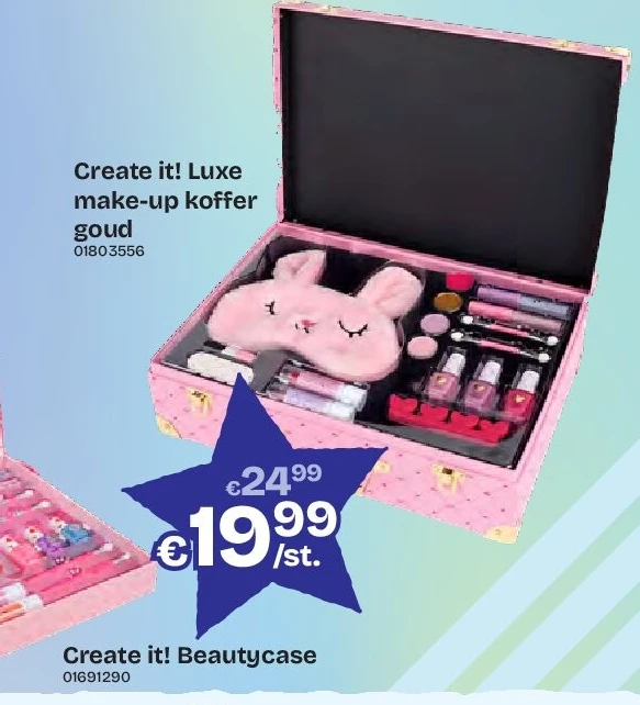 Create it! Luxe make-up koffer goud