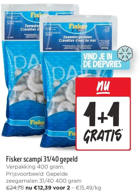 Fisker scampi 31/40 gepeld