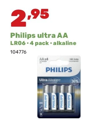 Philips ultra AA LR06 • 4 pack • alkaline