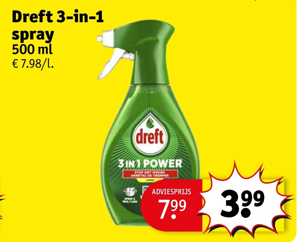 Dreft 3-in-1 spray